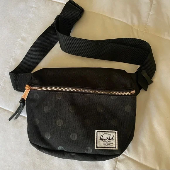 Herschel Supply Co. Fifteen Belt Bag - Black In Black Polka Dot - Picture 2 of 8